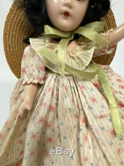 11 Vintage Composition Madame Alexander Scarlett O'hara Doll In Flora Print