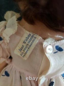1930's Madame Alexander 17 Jane Withers Doll All Original with Pin