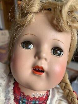 1930's Madame Alexander Composition 15 McGuffey Ana Doll Kept Stored Some Flaws