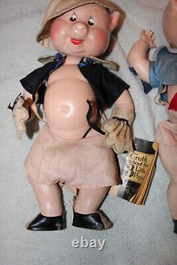 1930's Three Little Pigs Doll Set From Walt Disney Film By Madame Alexander