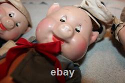 1930's Three Little Pigs Doll Set From Walt Disney Film By Madame Alexander