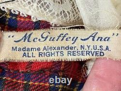 1937 MADAME ALEXANDER PRETTY COMPOSITION 17 McGUFFEY ANA DOLL ORIGINAL OUTFIT