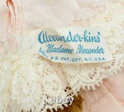 1950 Madame Alexander Kins Bent Knee Walker BKW Wendy 8 Pink Dress Lace Trim