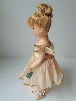 1950 Madame Alexander Nina Ballerina 14 Doll Tagged Pink Costume Foil Wrist Tag