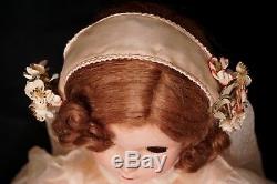 1950's Brunette Madame Alexander 20 Peggy Bride in Pink Gown Free Ship