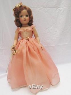 1950's Madame Alexander Margaret Bridesmaid Peach 18 Doll Museum Quality RARE