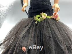 1956 Madame Alexander CISSY DOLL Black Torso Mermaid Gown