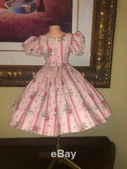 1956 Madame Alexander Cissy Tagged Pink Wallpaper Dress