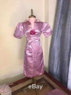 1958 Madame Alexander Cissy Tagged lavender Sheath Dress overskirt hat NO DOLL