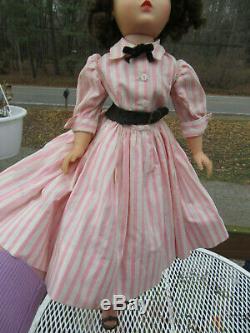 21 Vintage 1950s Madame Alexander Cissy Doll With TAGGED PINK WHITE DRESS