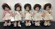 7 Antique Vintage Madame Alexander Set Of 5 Quintuplets Toddler Composition #X