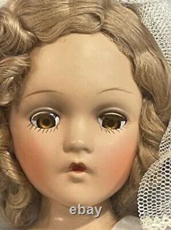 Amazing Madame Alexander 1940's 20 Wendy Bride Doll In Shipping Crate Mint