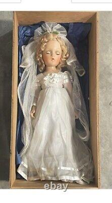 Amazing Madame Alexander 1940's 20 Wendy Bride Doll In Shipping Crate Mint