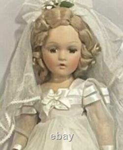 Amazing Madame Alexander 1940's 20 Wendy Bride Doll In Shipping Crate Mint