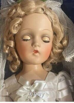 Amazing Madame Alexander 1940's 20 Wendy Bride Doll In Shipping Crate Mint