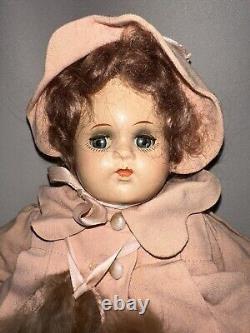 Antique Madame Alexander 11 Bitsy Doll. Composition Original Clothes With Tags