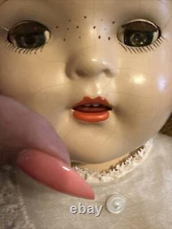 Antique Madame Alexander Flora McFlimsey Antique Composition Doll Blue Eyes