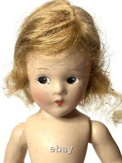 Antique Vintage Madame Alexander 8 Strawberry Blonde Hair 1930 Composition Doll