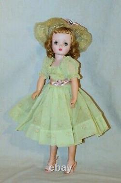 Beautiful 1958 Cissy Dressed in Celery Green Dress by Madame Alexander