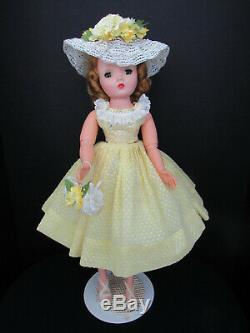 Beautiful Breath Of Spring Blonde Cissy In Yellow Dotted Swiss