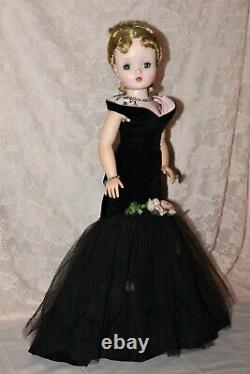 Beautiful Cissy in 1956 Black Torso Gown by Madame Alexander