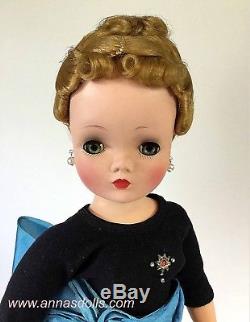 Beautiful Vintage Blonde Madame Alexander Cissy Doll in Black Velvet Capri Set