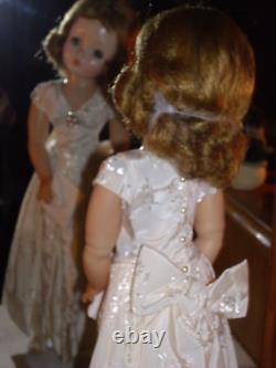 Beautiful Vintage Madame Alexander Cissy Doll in OOAK Gown & Mink Wrap STUNNING