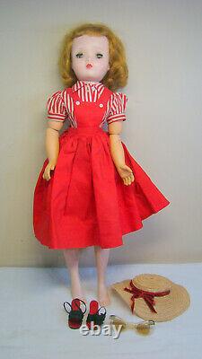 Cissy Madame Alexander Doll w Red Dress Hat Shoes & Acc