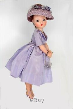 Excellent 1957 Cissy Doll Lavender Box Pleats Original With Accessories