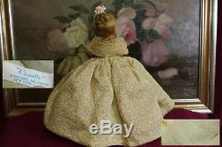 FABULOUS MADAME ALEXANDER 1950's Blonde Cissette Gold Gown