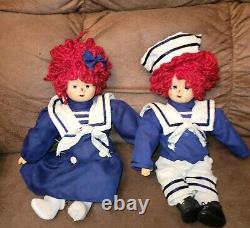 Georgene Novelties NYC Raggedy Ann & Andy Dolls + Madame Alexander/Broadway doll