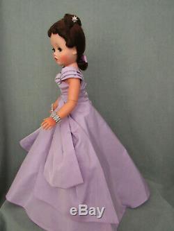 Gorgeous Brunette Cissy In Lilac Taffeta Gown