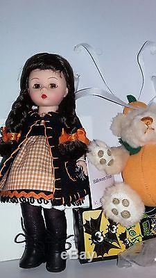 Htf Rare Madame Alexander 8 Halloween Treats Set Doll & Bear Mib