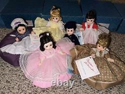 Lot (6) Madame Alexander Doll 8 LITTLE WOMEN Dolls Laurie Amy Meg Jo Marme Beth