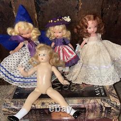 Lot Of 4 Compo Dolls Madame Alexander Blonde Tiny Betty & Nancy Ann Storybook