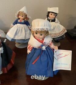 Lot Of 9 Madame Alexander International 8 Dolls with Stands and Original Tags