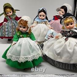 Lot of 5 Vtg Madame Alexander Dolls Little Women Dolls on Stands