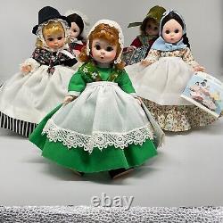 Lot of 5 Vtg Madame Alexander Dolls Little Women Dolls on Stands