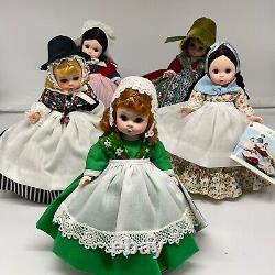 Lot of 5 Vtg Madame Alexander Dolls Little Women Dolls on Stands