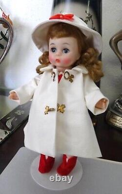MA 1953 Madame Alexander Wendy Kin BKW DOLL in Rare White Rainy Day Outfit 2496