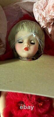 MADAME ALEXANDER 18 CISSY BY SCASSI DOLL RED BALLGOWN IN BOX with STAND & COA JCS