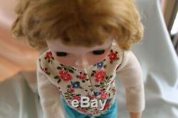 MADAME ALEXANDER CISSY in torquoise velvet pant set 1956/TLC doll/vtg
