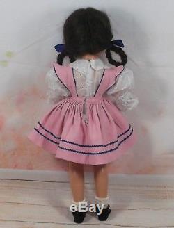 MARGARET O'BRIEN doll Madame Alexander 18 Hard Plastic 40's era pink jumper