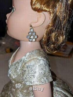 Madame Alexander 21 CISSY DOLL Gold Dress Diamond Ring Ear 1950s RARE Vintage