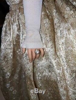Madame Alexander 21 CISSY DOLL Gold Dress Diamond Ring Ear 1950s RARE Vintage