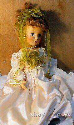 Madame Alexander 21 inch tagged bridesmaid Margaret 1940s Composition Doll
