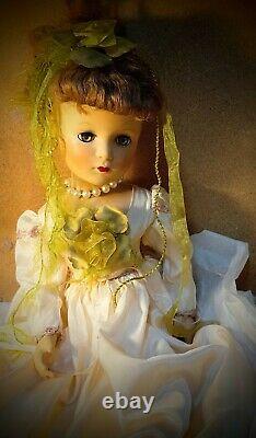 Madame Alexander 21 inch tagged bridesmaid Margaret 1940s Composition Doll