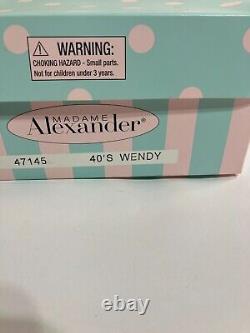 Madame Alexander 47145 40's Wendy 11 Doll With Box, Accessories, COA and Tags