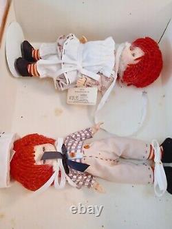 Madame Alexander 47745 Raggedy Ann and Andy Set 8 Doll With Box