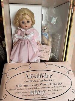 Madame Alexander 8 Doll 35215 80th Anniversary Wendy Trunk Set, NIB